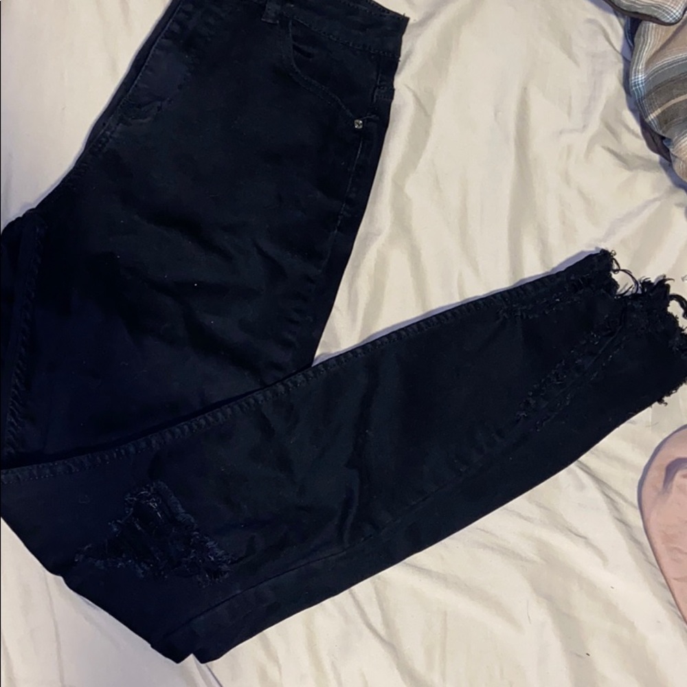 Missguided High waist black skinny jeans 6 L